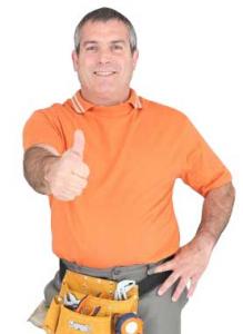 thumbs up from a sprinkler repair specialist in West Palm Beach